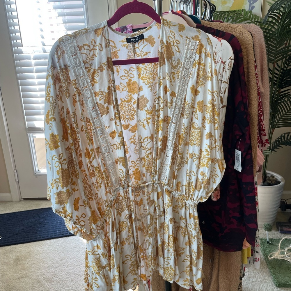 Torrid Floral Kimono Style Shirt